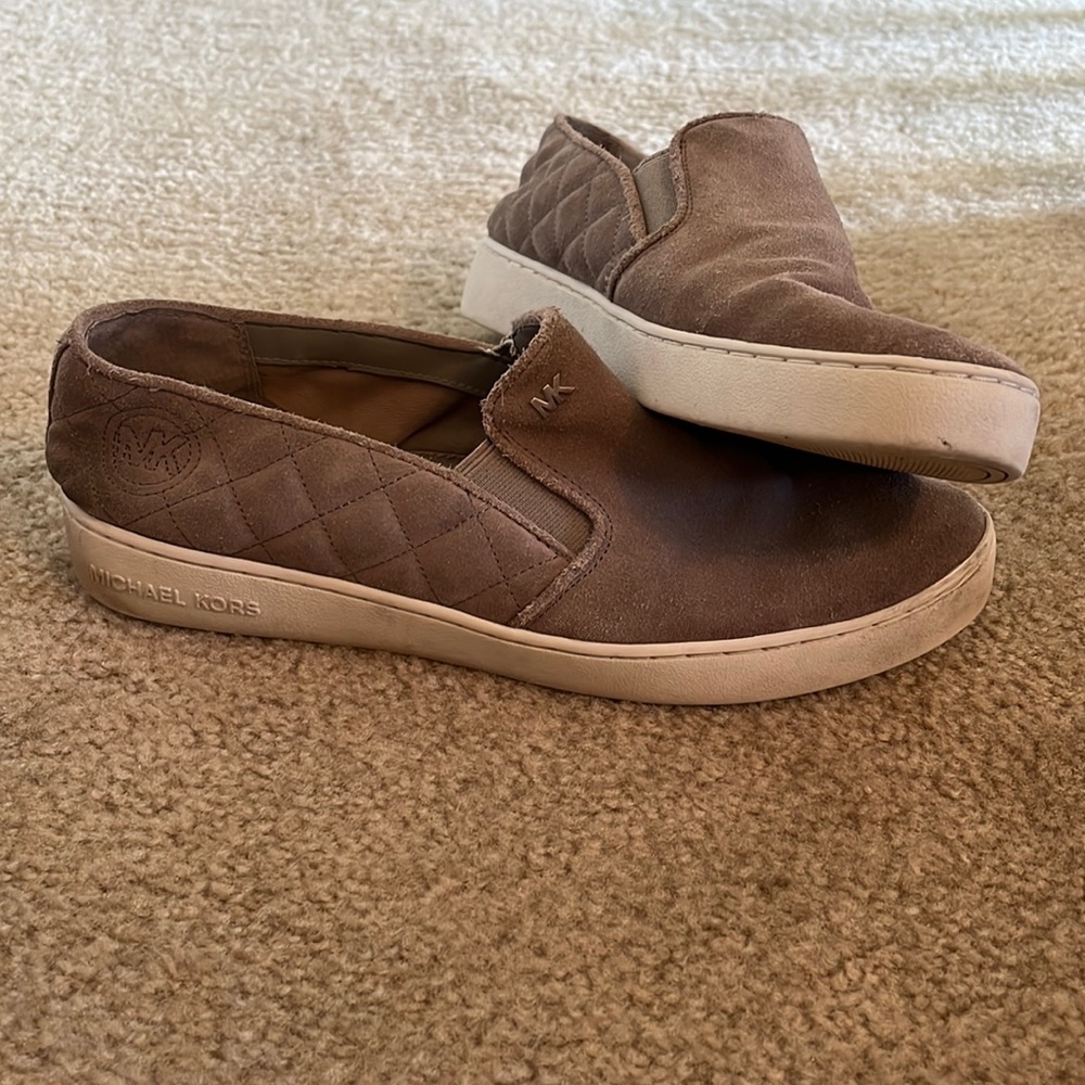 Michael Kors Womens Gray Slip on Sneakers Size 11.5, fit sizes 11-12